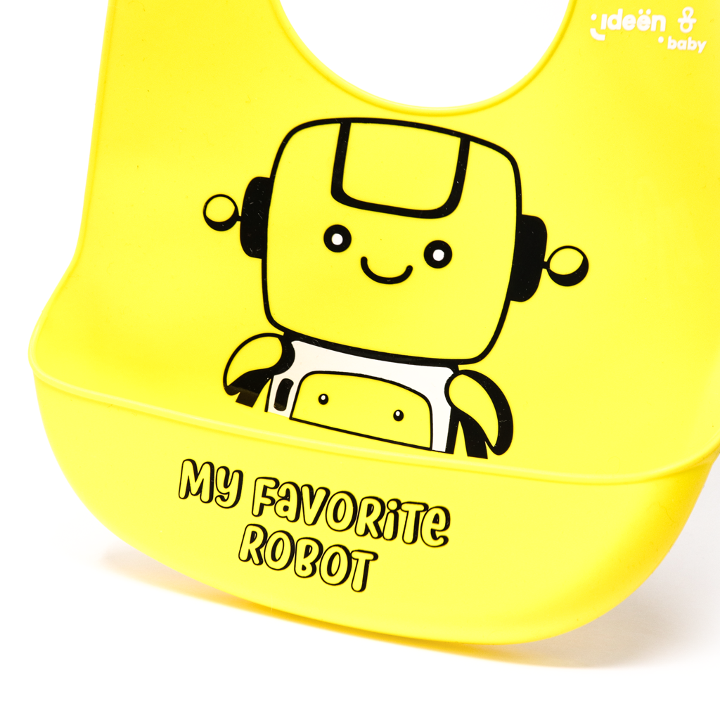 Babero de Silicona Antiderrames – “My Favorite Robot”