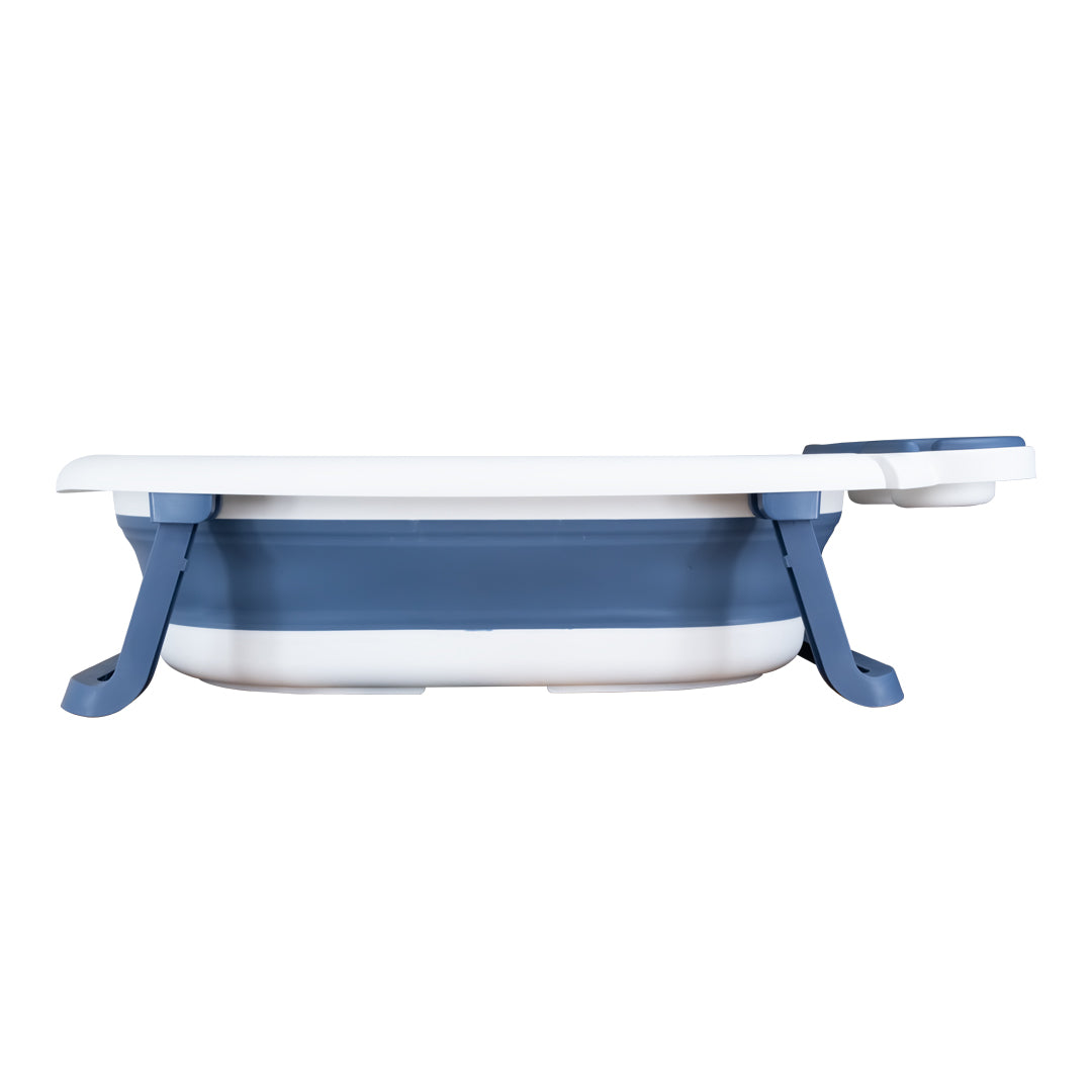 Bañera Plegable para Bebé Azul con Termómetro Digital