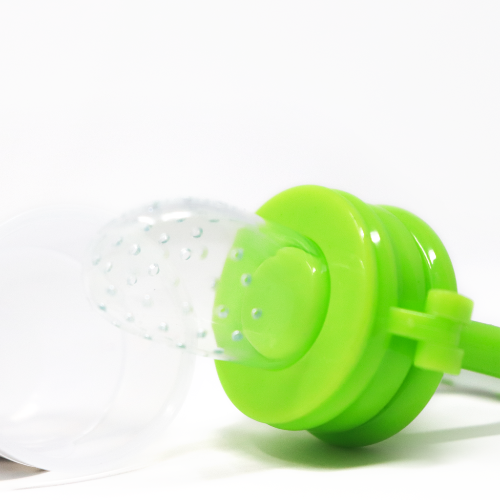 Chupón Mordedera de Frutas para Bebé – Color Verde Blanco