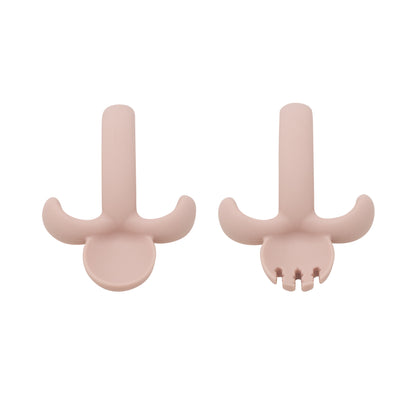 Cubiertos para Bebé de Silicona –  Rosa