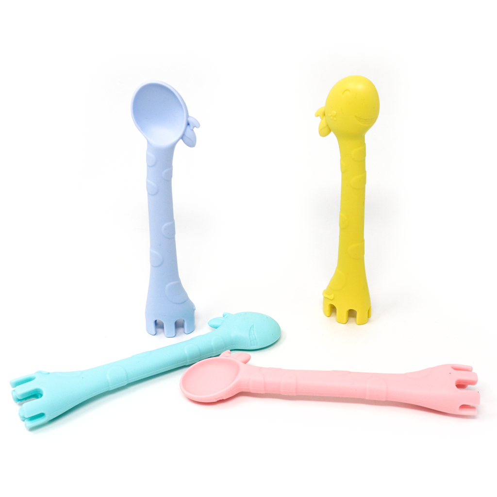 Cuchara Entrenadora de Silicona para Bebé – Color Verde