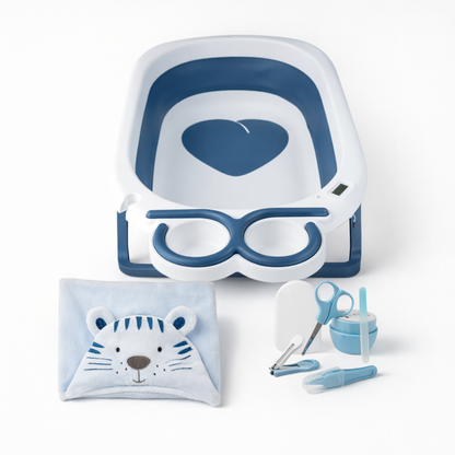 Set de Baño para Bebé con Bañera, Manta y Manicura
