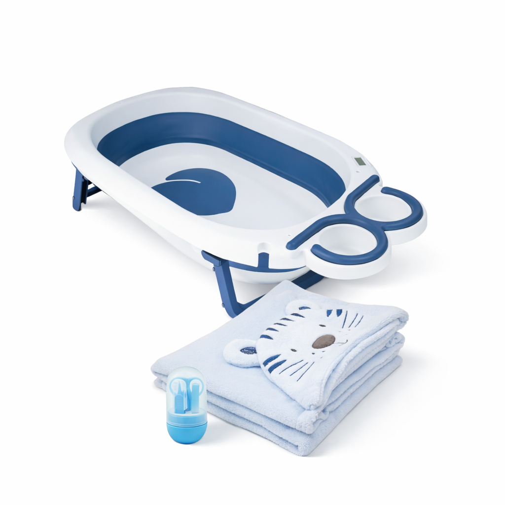 Set de Baño para Bebé con Bañera, Manta y Manicura
