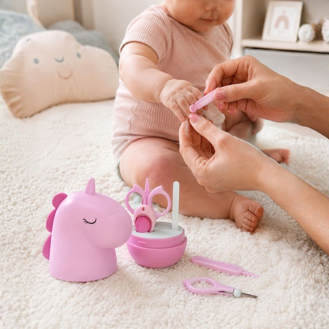 Set de Manicura Unicornio para Bebé – Color Rosa
