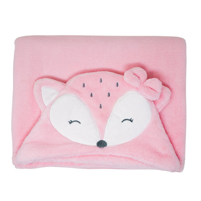 Manta para Bebé con Capucha – Zorro Rosa