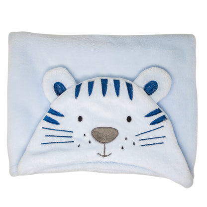 Manta para Bebé con Capucha – Foca Azul