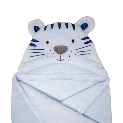 Manta para Bebé con Capucha – Foca Azul