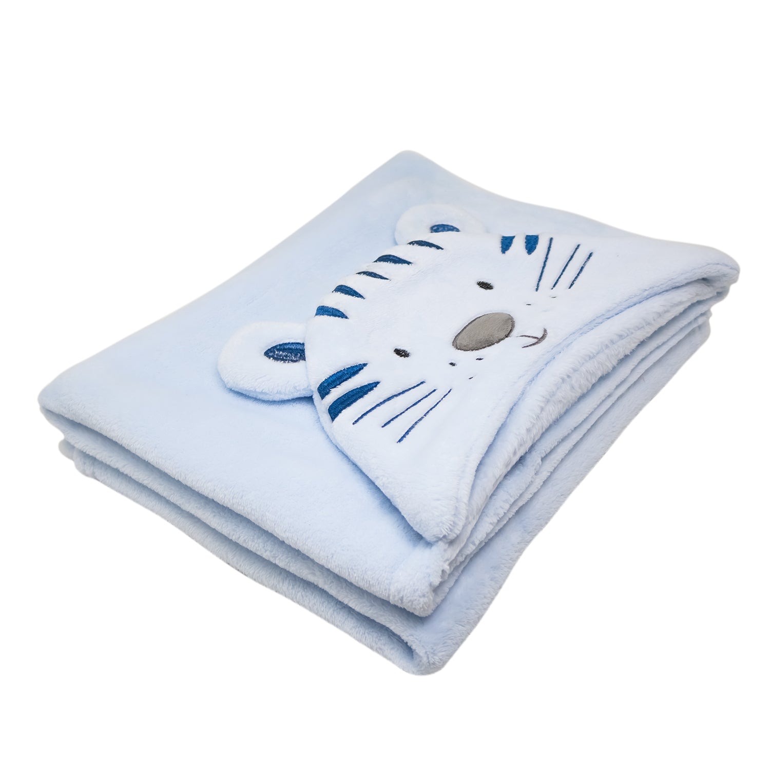 Manta para Bebé con Capucha – Foca Azul
