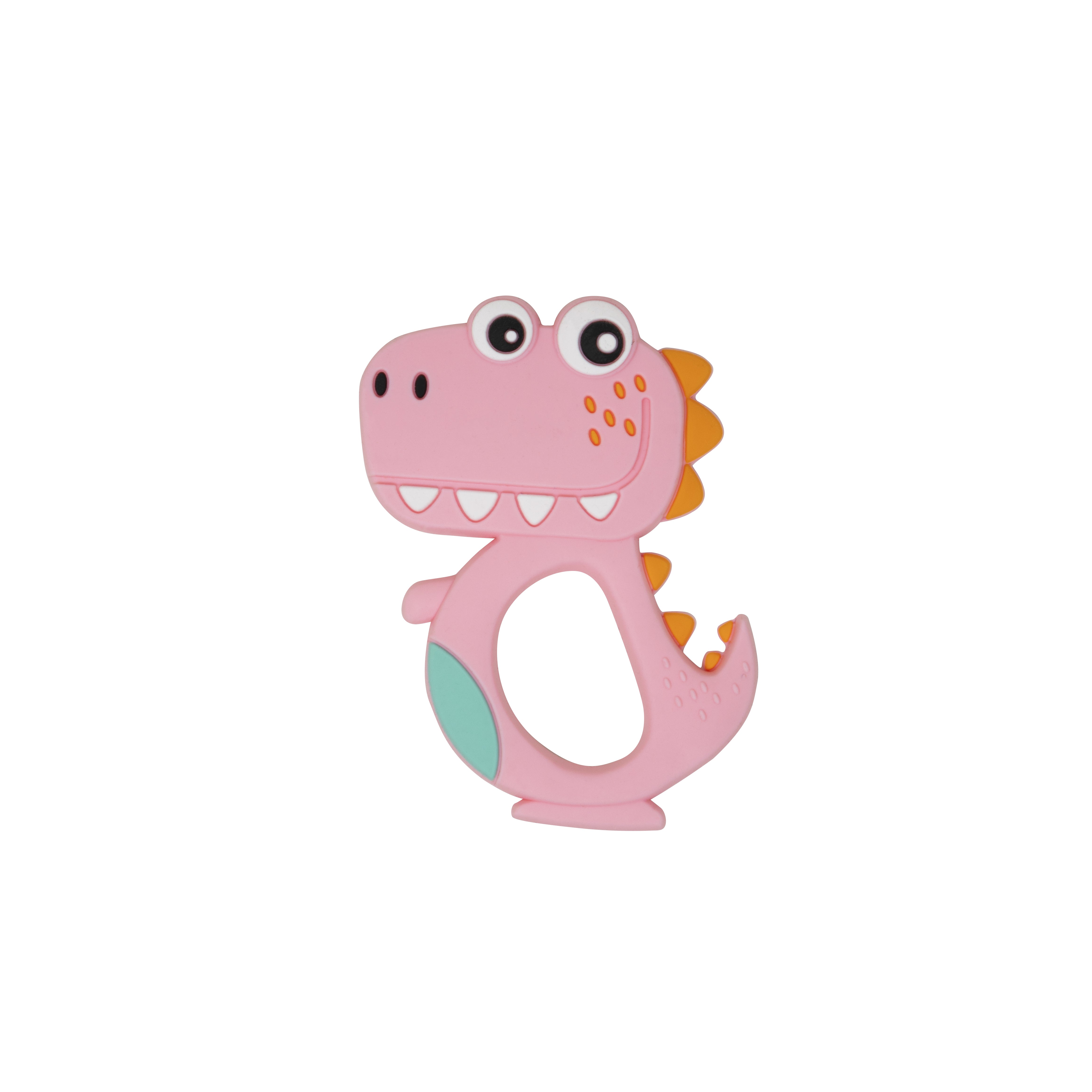Mordedera Bebé Dinosaurio Rosa de Silicona