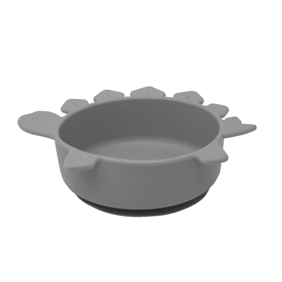 Plato de Silicona para Bebé Dinosaurio - Color Gris