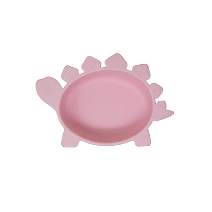 Plato de Silicona para Bebé Dinosaurio - Rosa