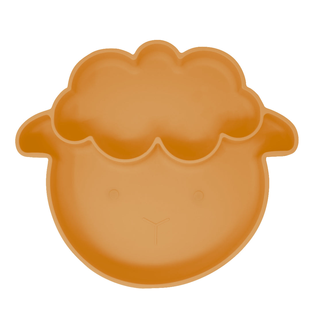 Plato para Bebé de Silicona Oveja - Color Naranja