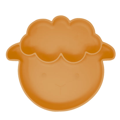 Plato para Bebé de Silicona Oveja - Color Naranja