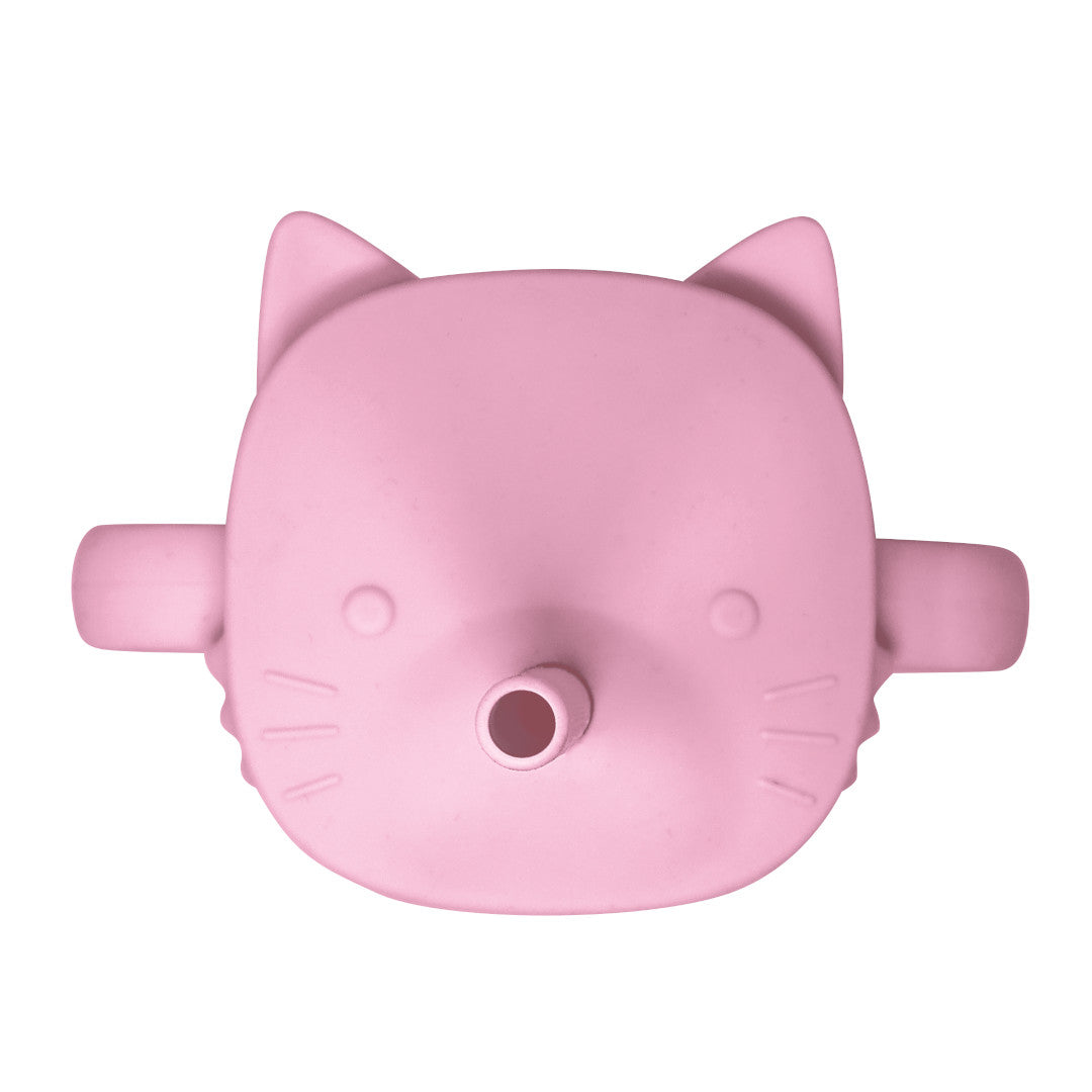 Vaso de Aprendizaje con Popote Gatito Color Rosa - 200 ml