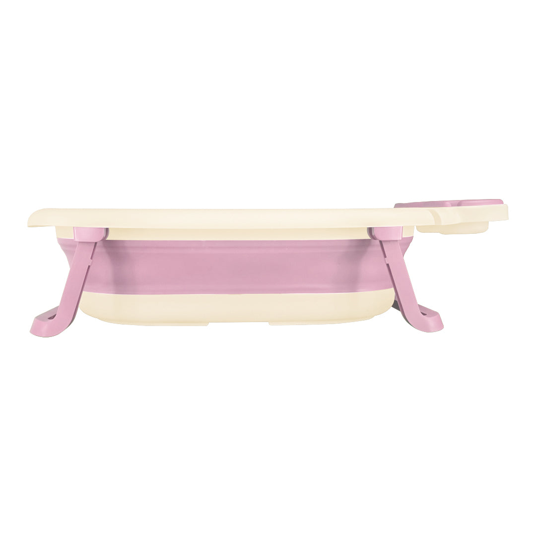 Bañera Plegable para Bebé Rosa con Termómetro Digital