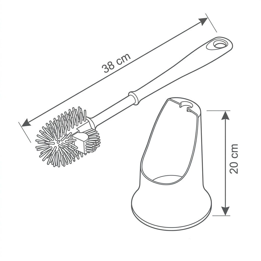 Cepillo para Baño con Portaescobilla - Varios Colores