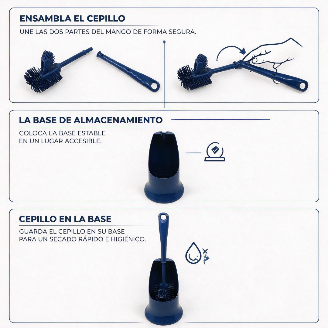 Cepillo para Baño con Portaescobilla - Varios Colores