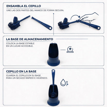 Cepillo para Baño con Portaescobilla - Varios Colores