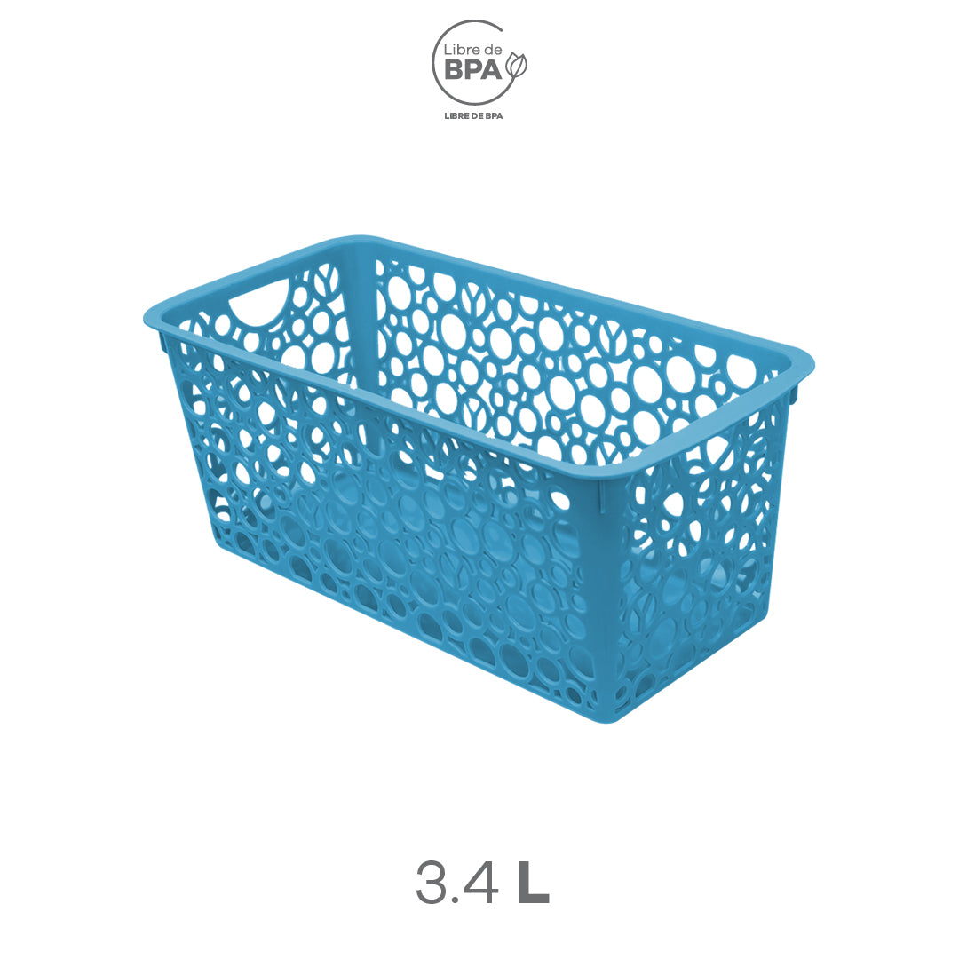 Canasta Organizadora Rectangular Azul Turquesa