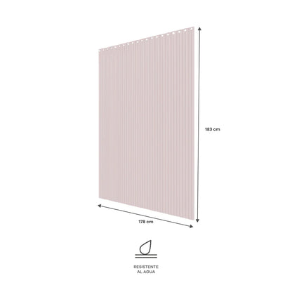 Juego de 2 Cortinas de Baño - Color Rosa y Azul