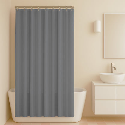 Juego de 2 Cortinas de Baño - Color Blanco y Gris