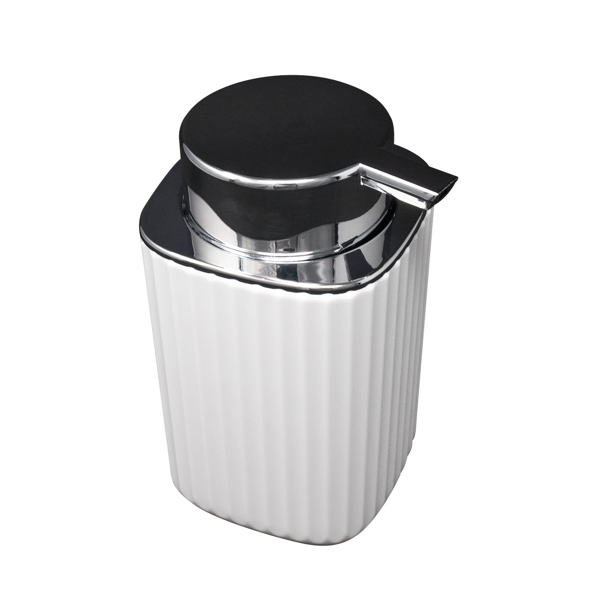 Dispensador Blanco C/Tapa Plata