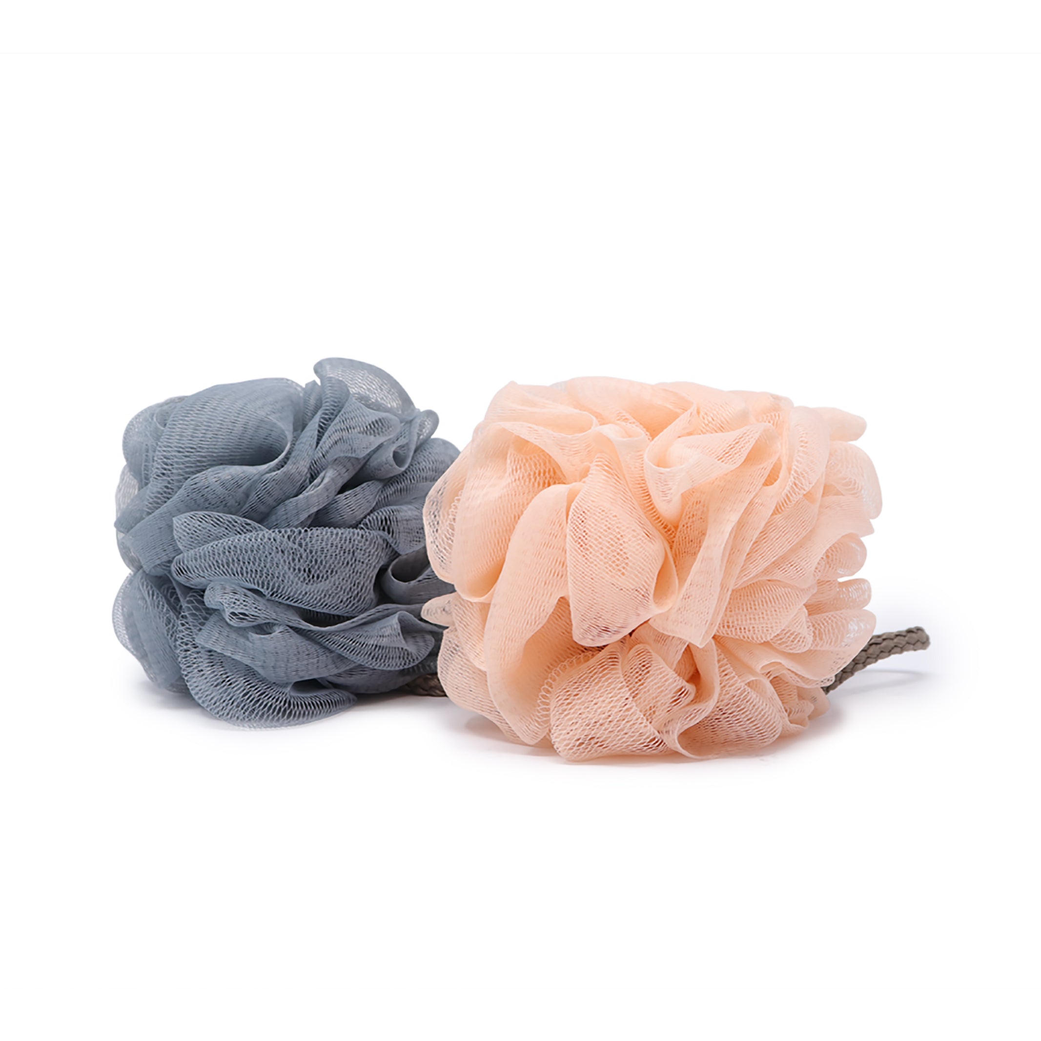 Estropajo de Malla para Baño Melón Gris - Set de 2 Esponjas Exfoliantes