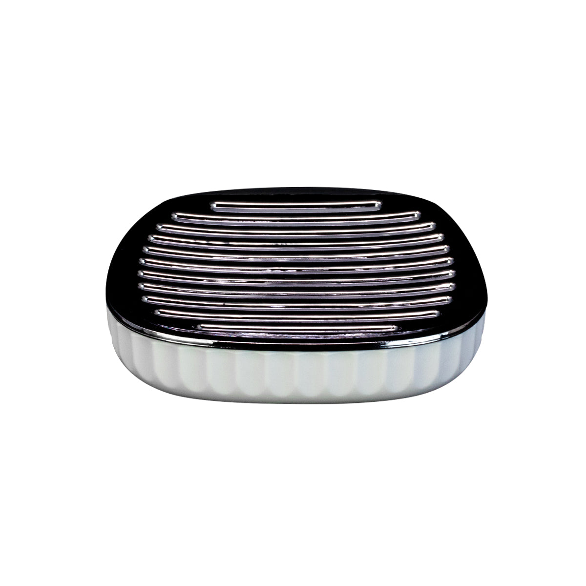 Jabonera Cromada / Blanca – Estilo Moderno y Elegante para tu Baño