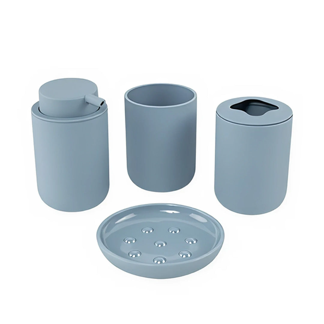 Set de Accesorios para Baño Azul - 4 Piezas