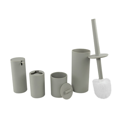 Set de Accesorios para Baño Minimalista Color Gris  -  4 Piezas