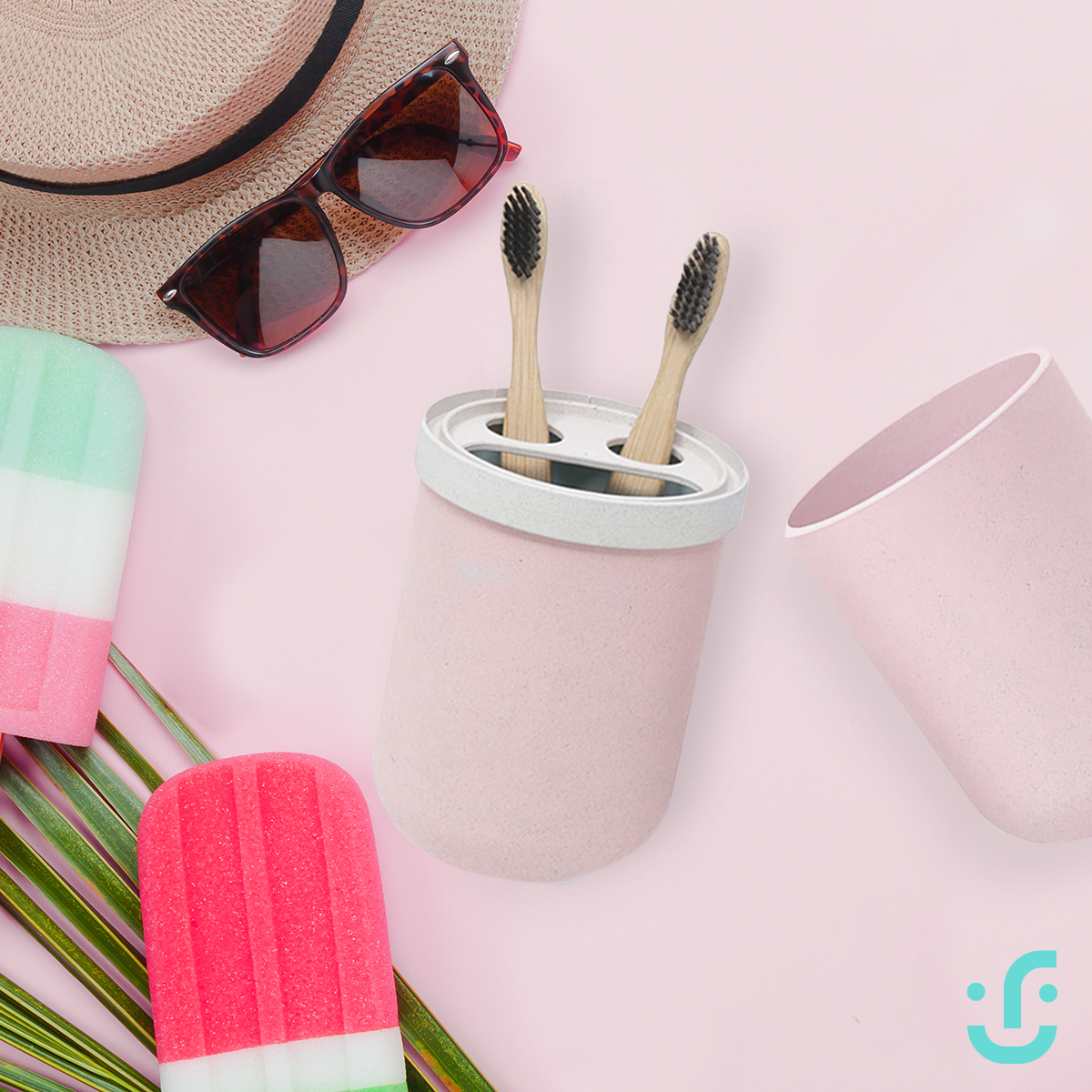 Organizador Dental de Viaje Ecofriendly - Rosa