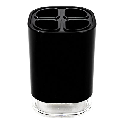 Set de Accesorios para Baño Negro/Transparente Acrílico -  5 Piezas