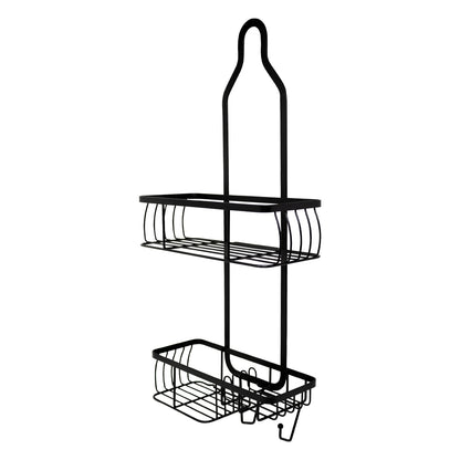 Organizador de Ducha Colgante de Metal Negro de 2 Niveles