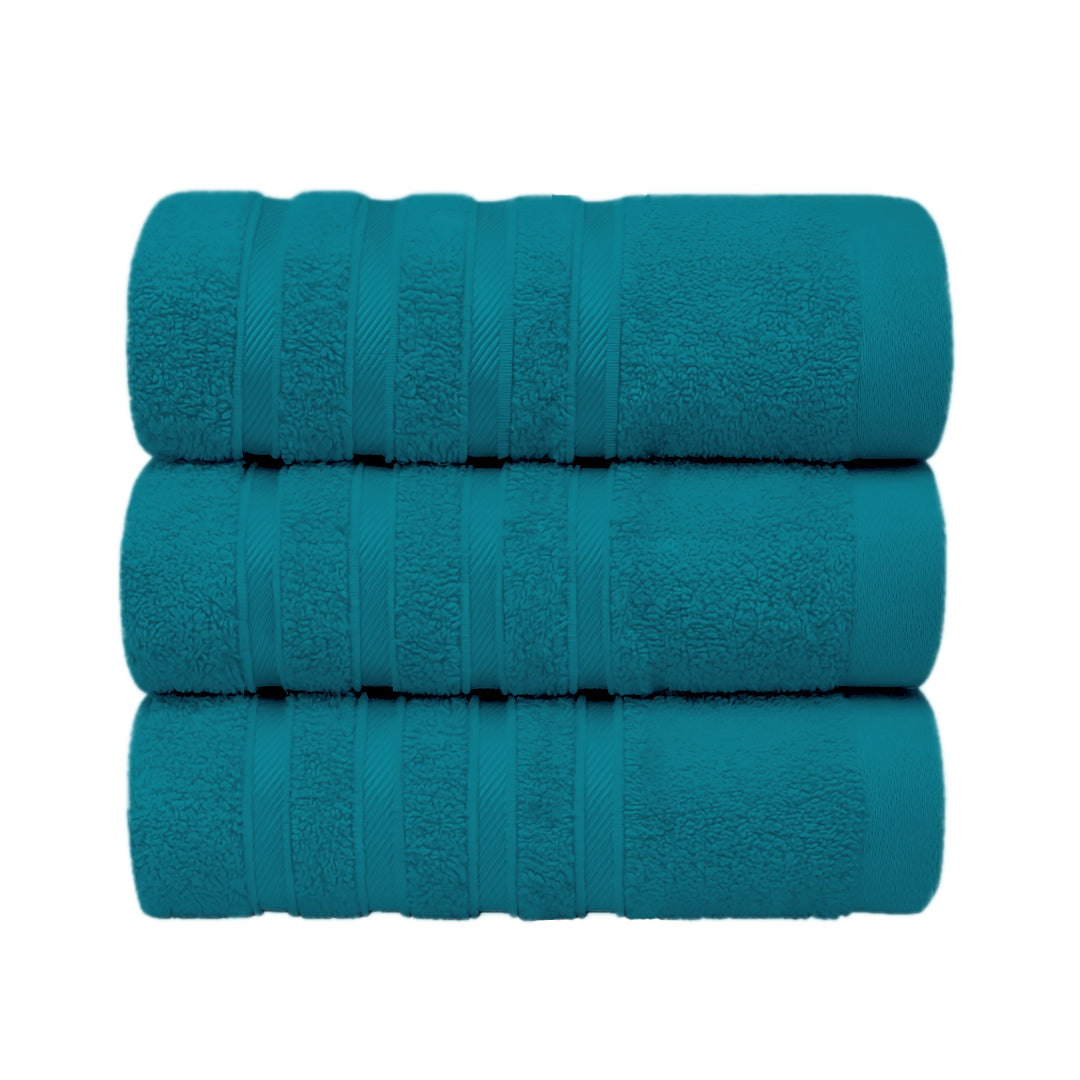 Set de 3 Toallas de Baño Grande 70x140 cm - Color Turquesa