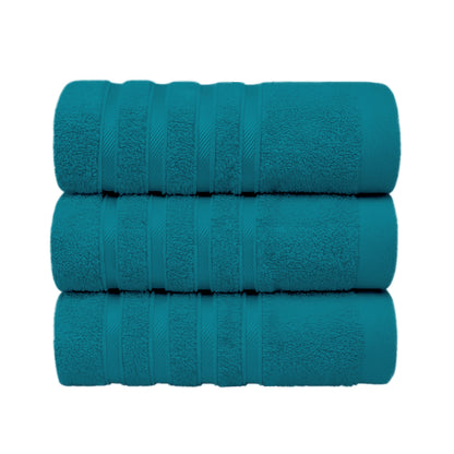 Set de 3 Toallas de Baño Grande 70x140 cm - Color Turquesa