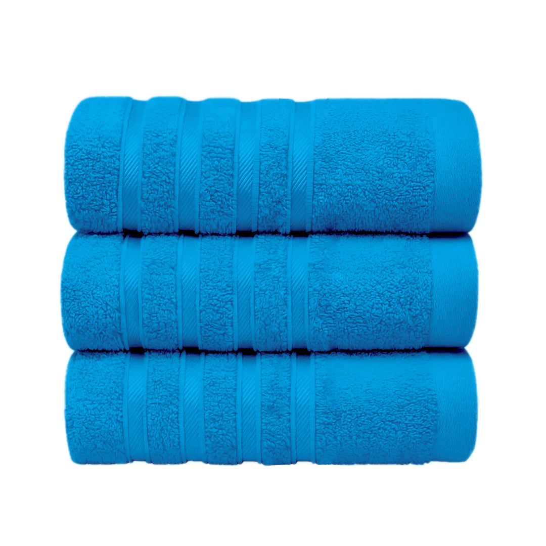 Set de 3 Toallas de Baño Grande 70x140 cm - Color Azul