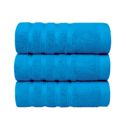 Set de 3 Toallas de Baño Grande 70x140 cm - Color Azul