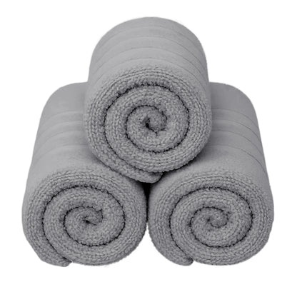 Set de 3 Toallas de Baño Grande 70x140 cm - Color Gris Claro