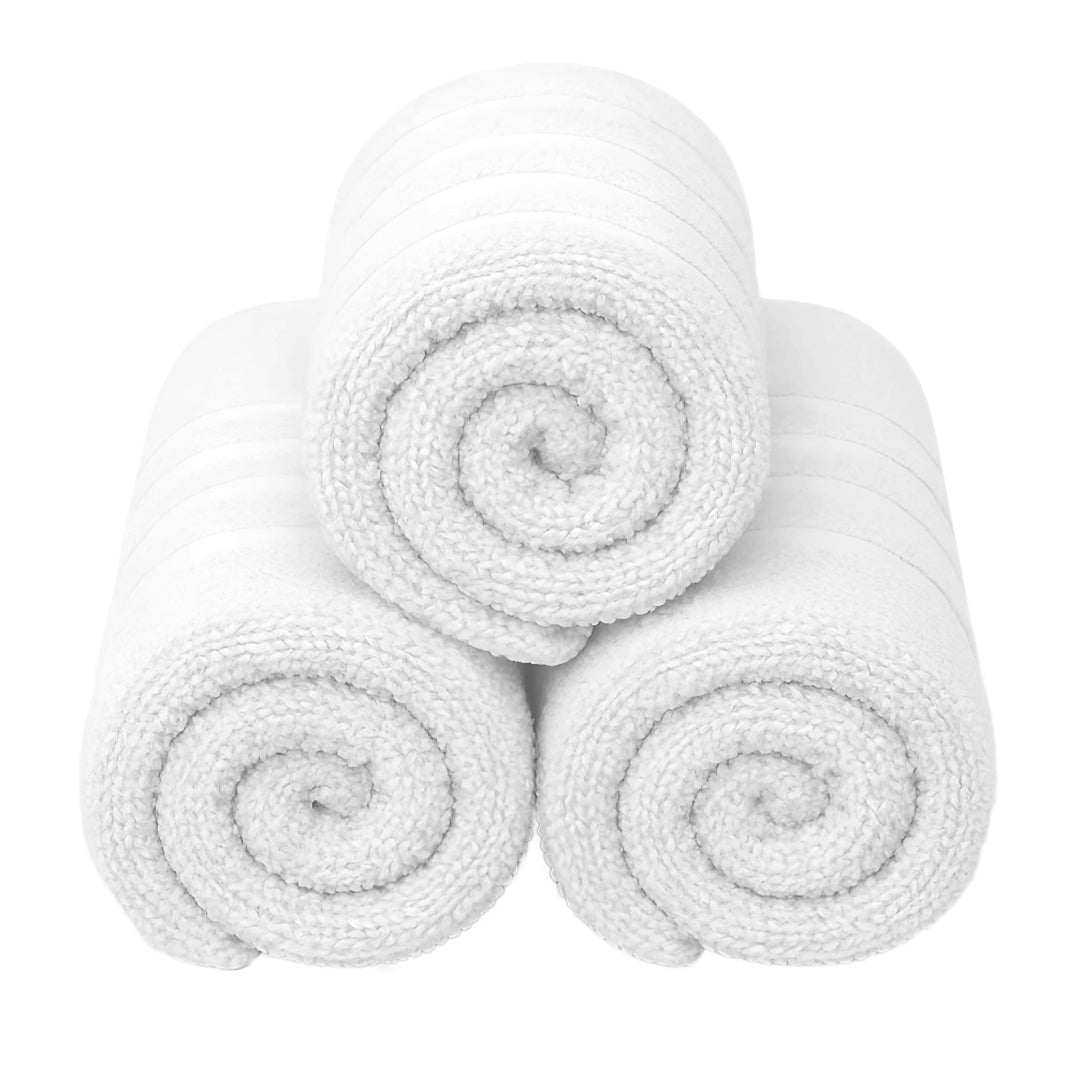 Set de 3 Toallas de Baño Grande Premium 70x140 cm - Color Blanca