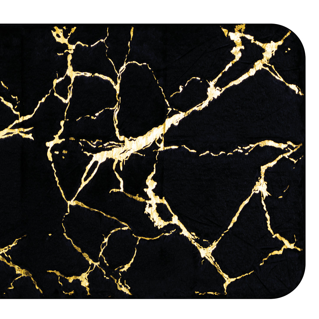 Tapete de Baño Negro con Dorado "Bath"