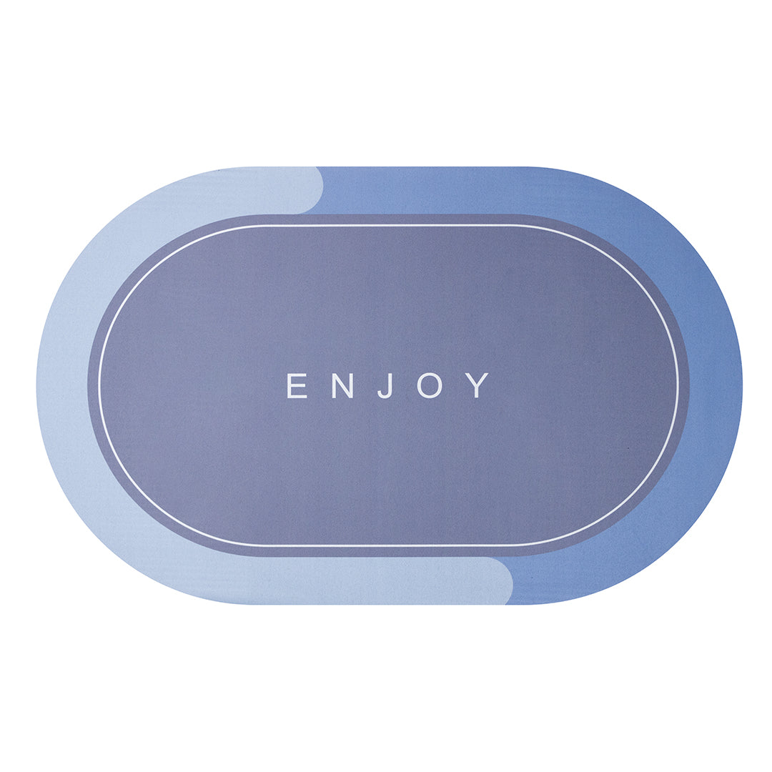 Tapete de Baño Absorbente - Gris y Azul