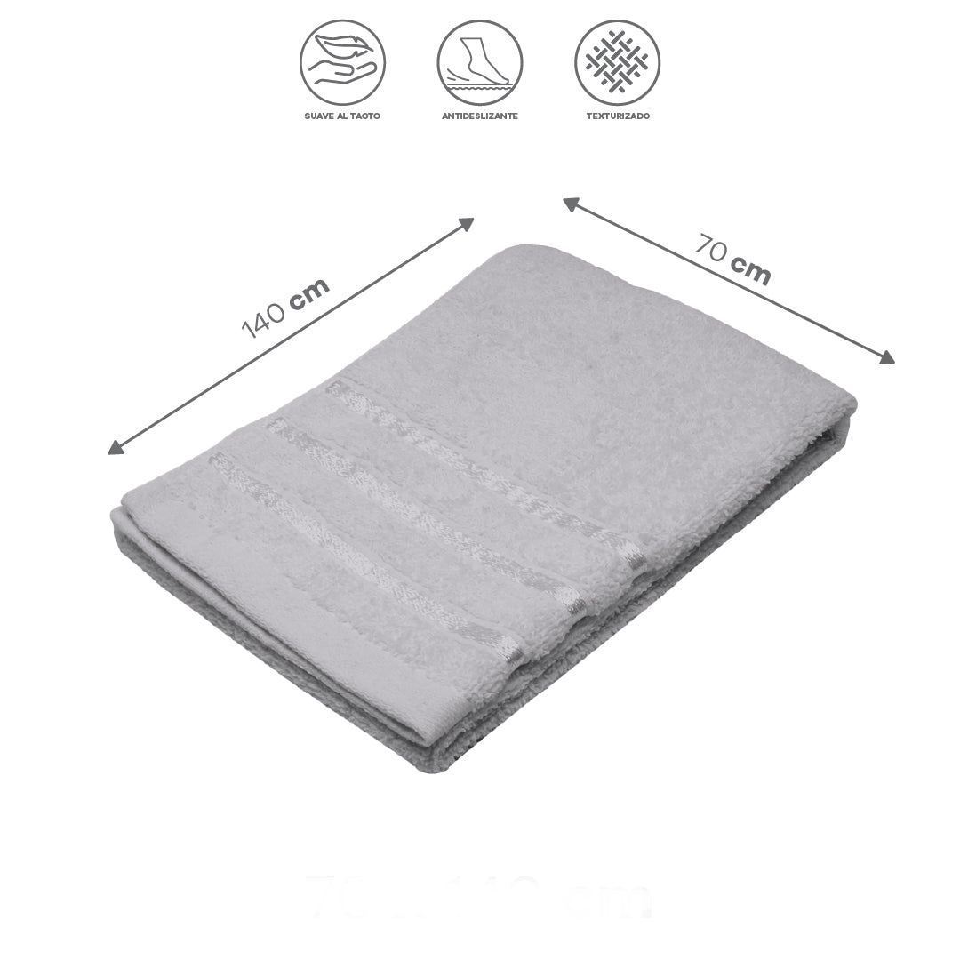 Toalla para Baño Gris Claro - 70x140 cm