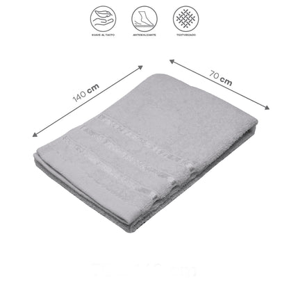 Toalla para Baño Gris Claro - 70x140 cm
