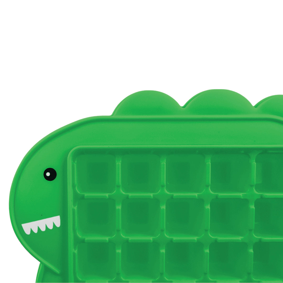 Bandeja para Hielo de Plástico - Dinosaurio Verde