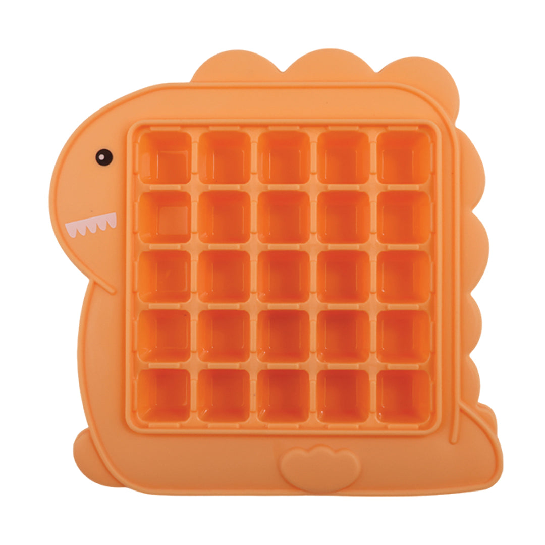 Bandeja para Hielo de Plástico - Dinosaurio Naranja