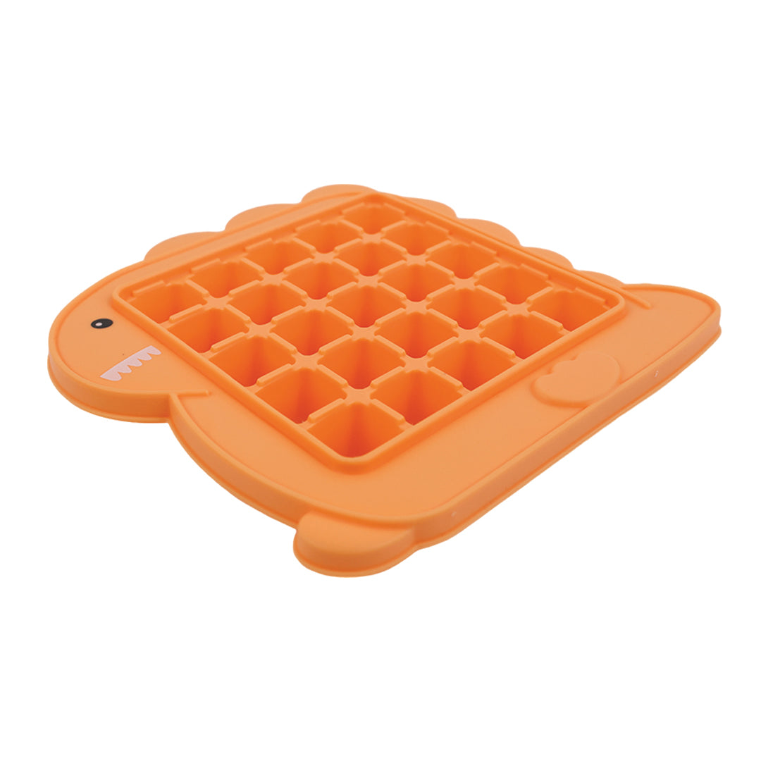 Bandeja para Hielo de Plástico - Dinosaurio Naranja