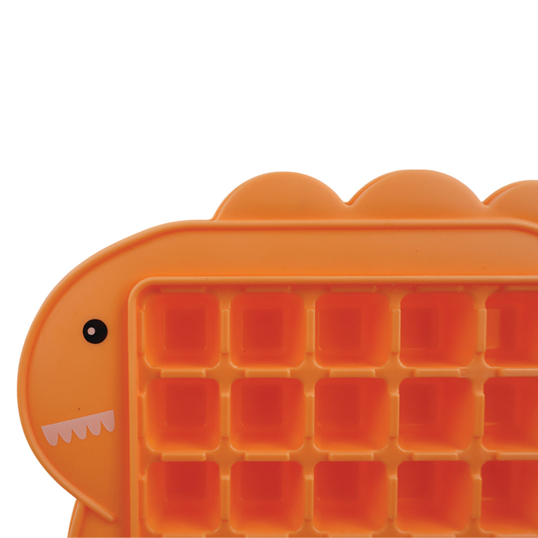 Bandeja para Hielo de Plástico - Dinosaurio Naranja