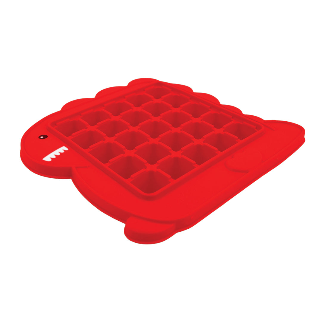 Bandeja de Hielo de Silicona con Diseño de Dinosaurio | Color Rojo