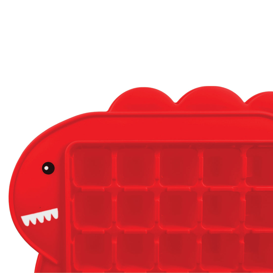 Bandeja para Hielo de Plástico - Dinosaurio Rojo