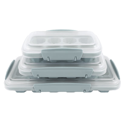Set de bandejas de Hielo con tapa - Azul